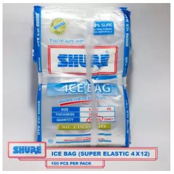 Shure (500PCS) Ice Plastic Bag 4 x 12 inches | Lazada PH