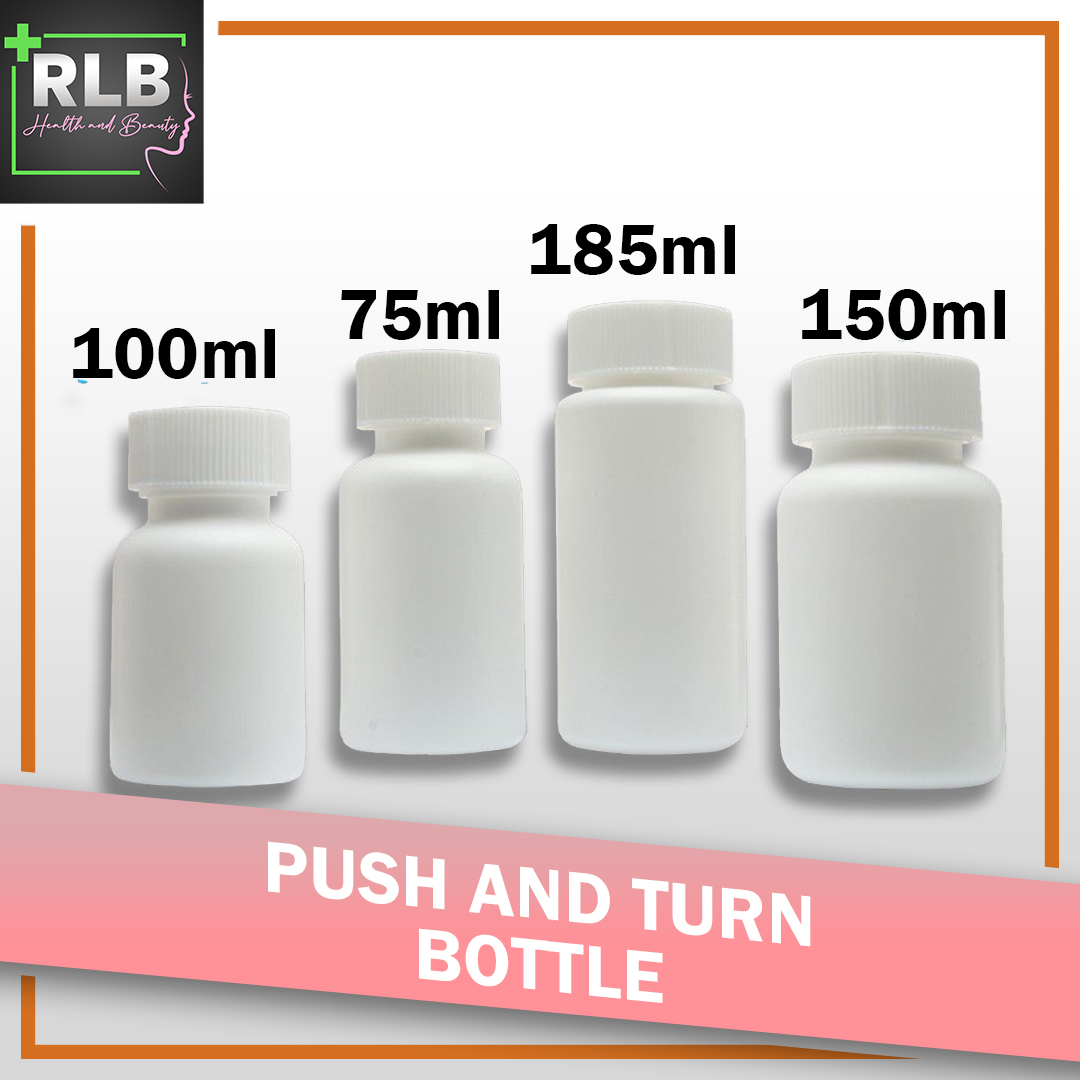 Plastic Medicine Bottles with Push and Turn Cap 150 mL Manufactured