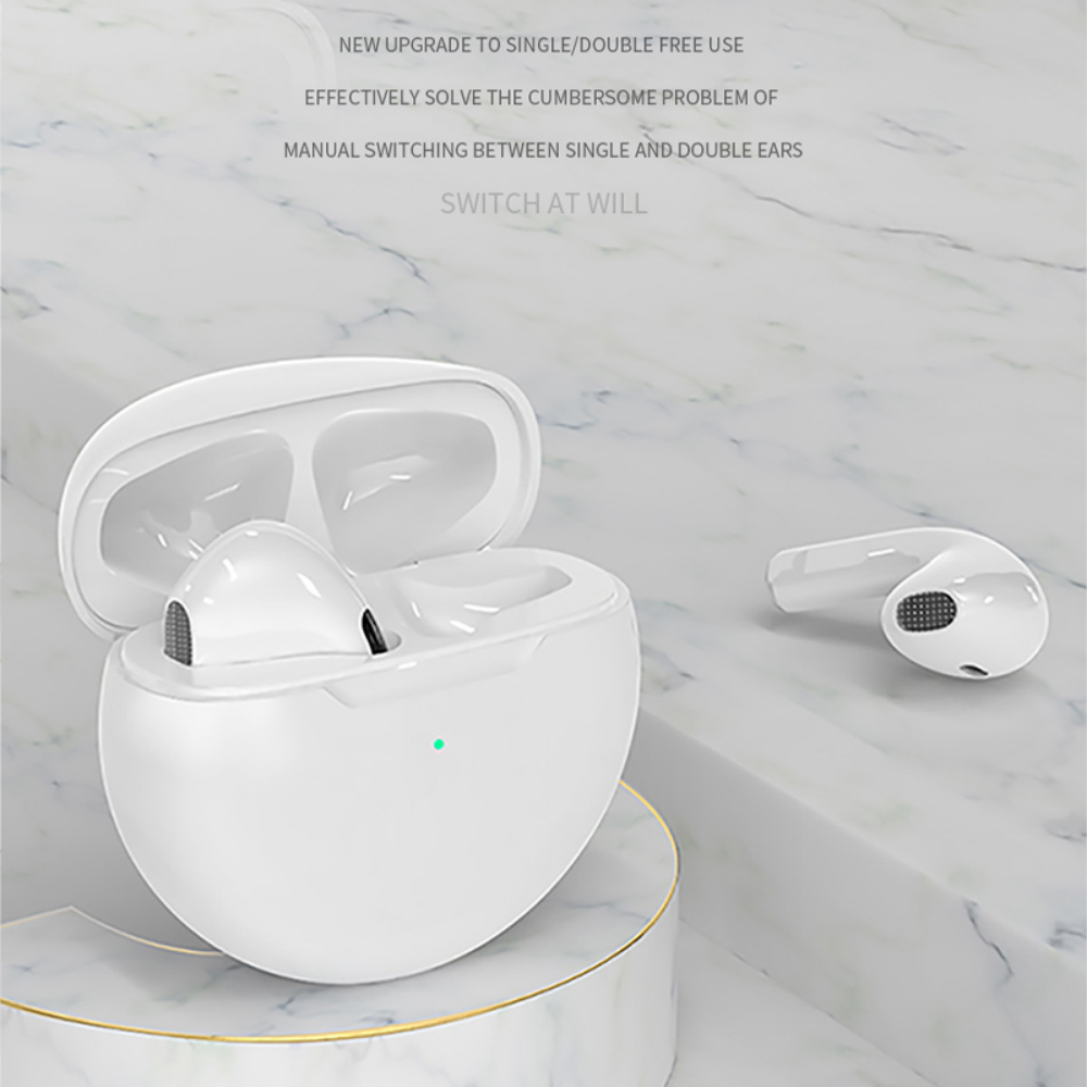 New PRO6 Wireless Bluetooth Headset Stereo Binaural TWS in-Ear Macaron J6 6 Th Generation Bluetooth Headset