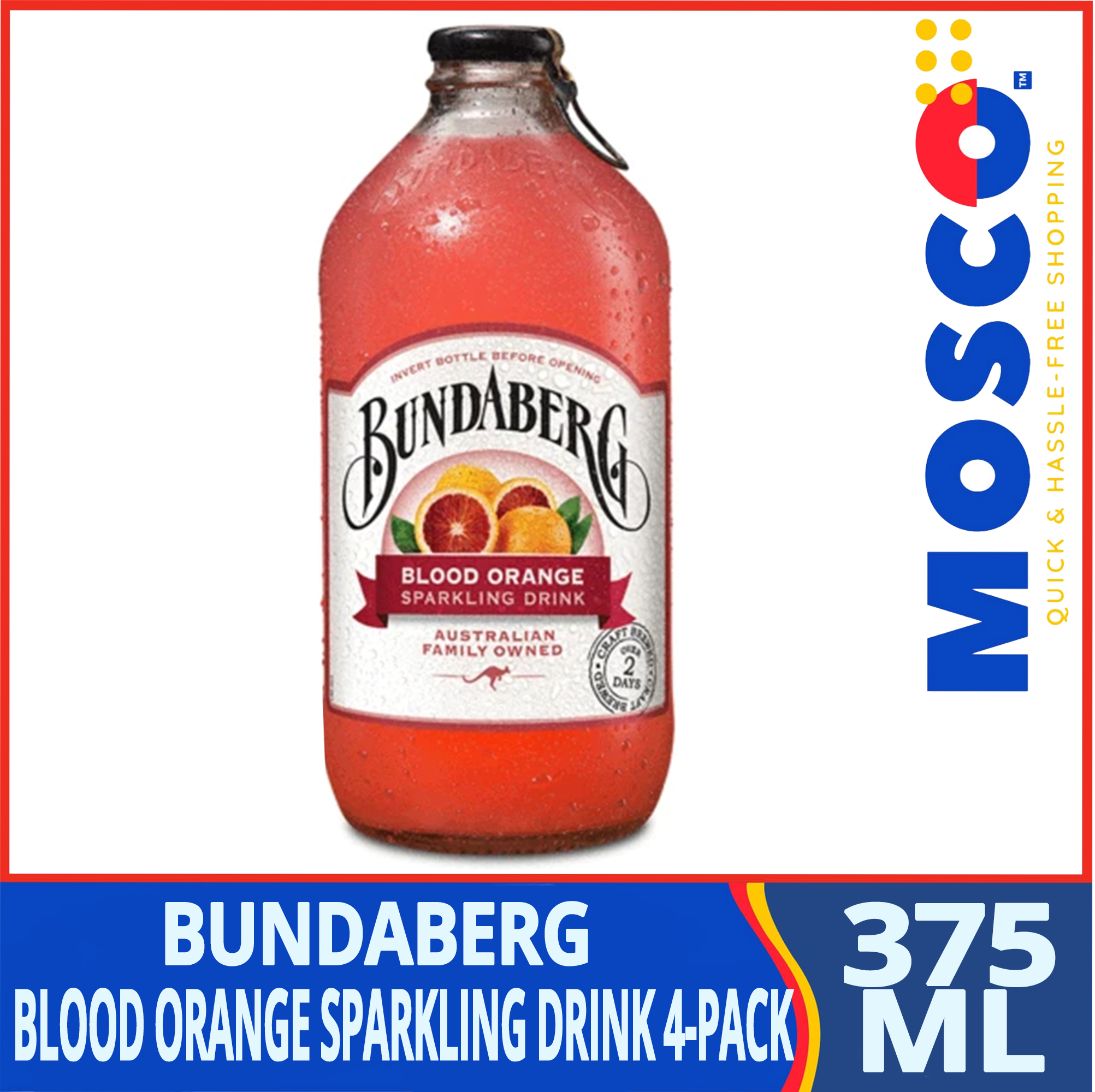 Bundaberg Blood Orange Sparkling Drink 4pack 375mL Lazada PH