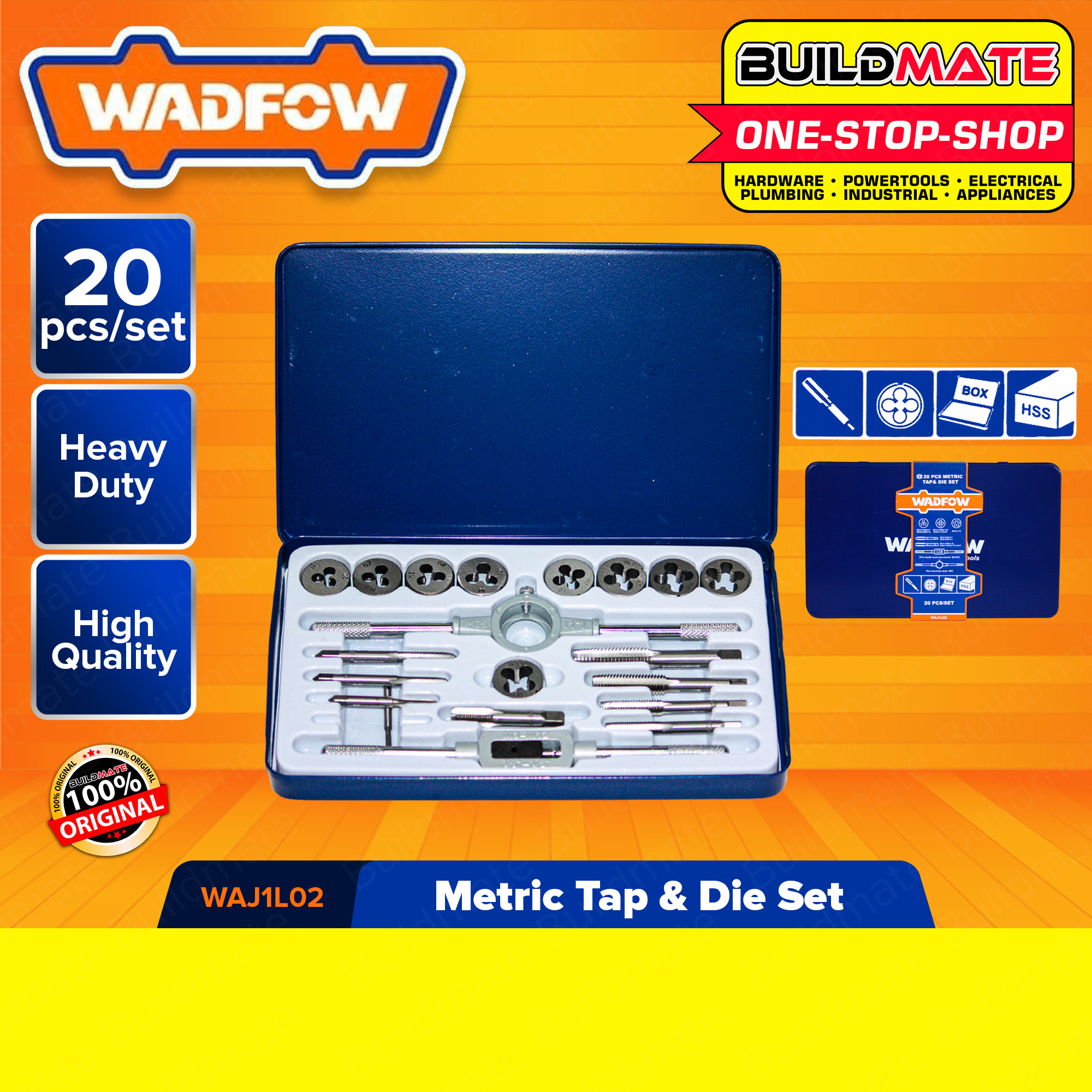 WADFOW Metric Tap And Die Set 12PCS 20PCS [SOLD PER SET], 40 OFF