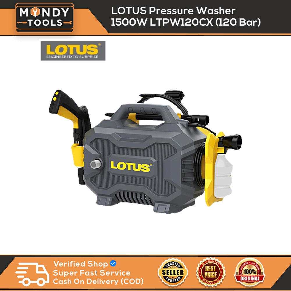 LOTUS Pressure Washer 1500W LTPW120CX (120 Bar) (Original Authentic ...