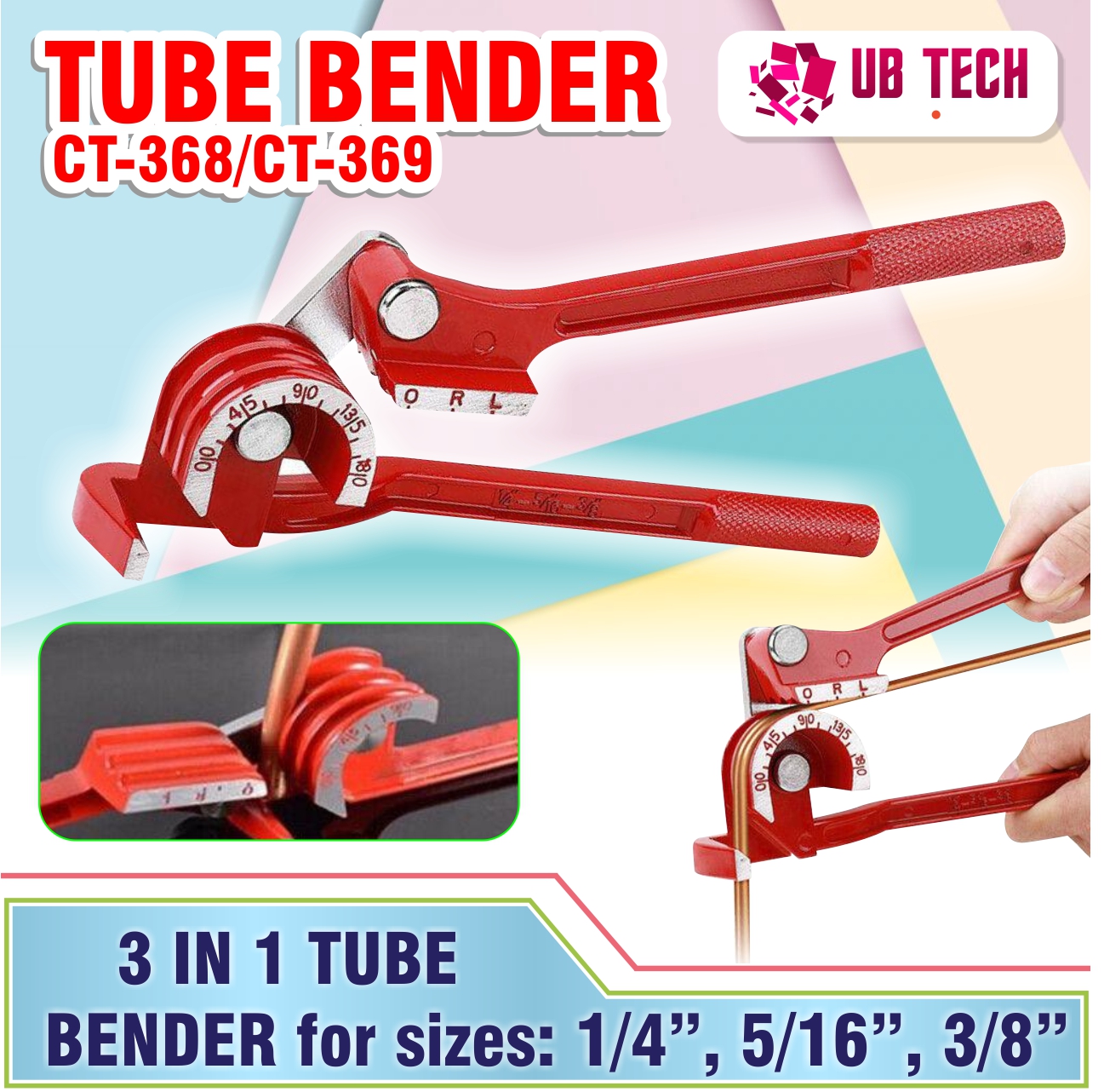 3 in 1 Copper Tube bender 1/4, 5/16, 3/8 (180 degrees) Lazada PH