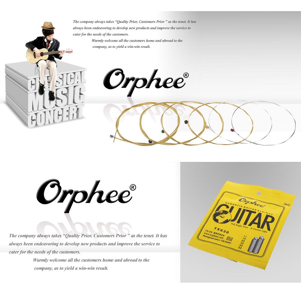 [okoogee]【Hot Sale】Orphee TX630 Acoustic Guitar Strings (.011-.052) 75/25 Phosphor Bronze