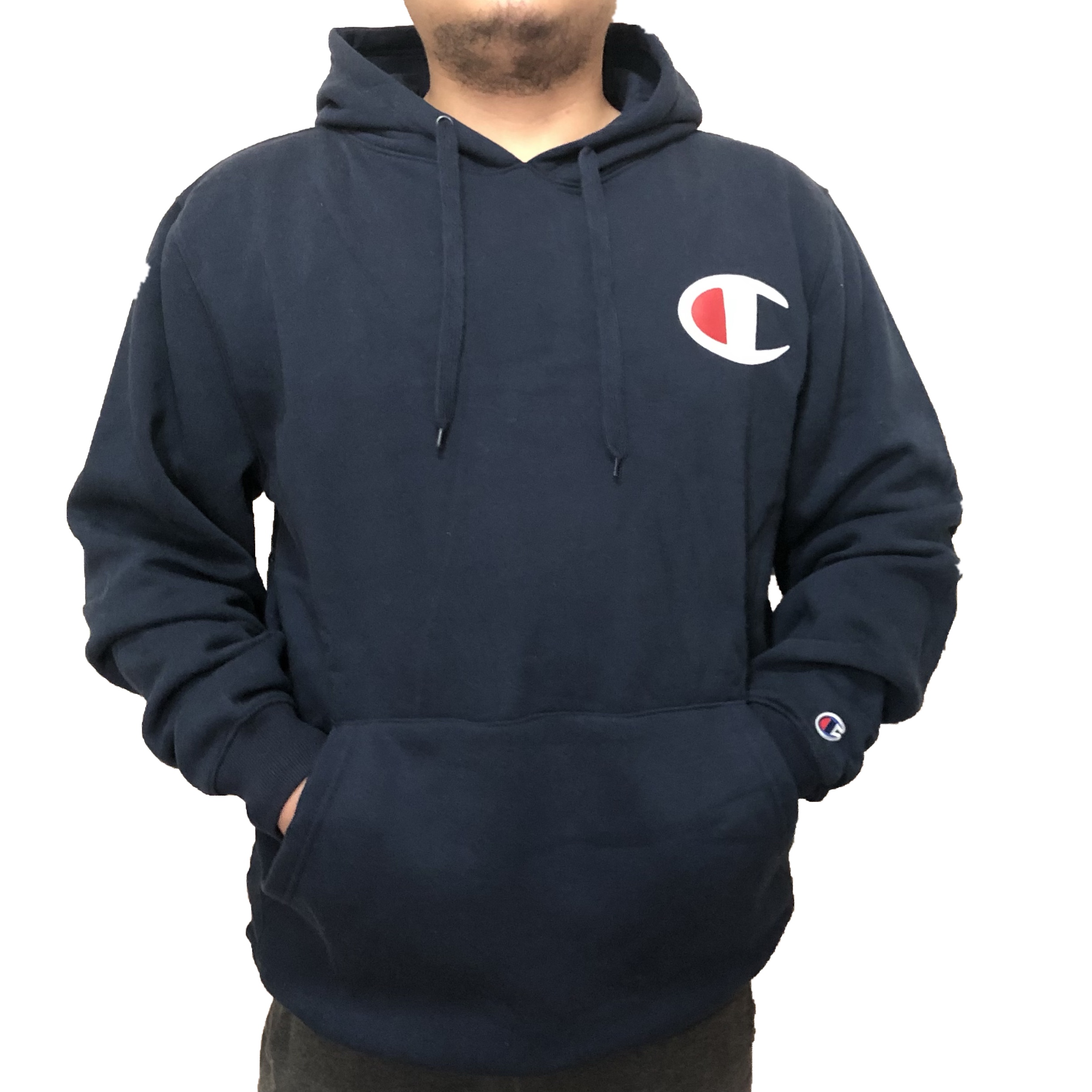 Blue champion hoodie big cheap c