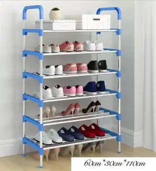 Stainless Steel 6 Tier Holds 21 Pair Of Shoes Rack Organizer The Multi Layer Simple Household Assembly Shoe Rack Can Be Layered And Can Be Layered Lazada Ph