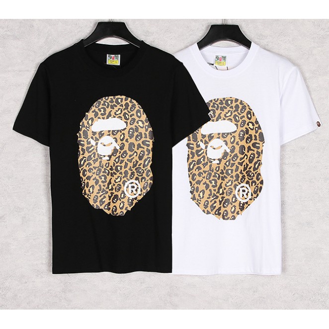 21SS New BAPE Leopard Ape Head Camouflage t-shirts Men Women A Bathing Ape  Cotton t shirt