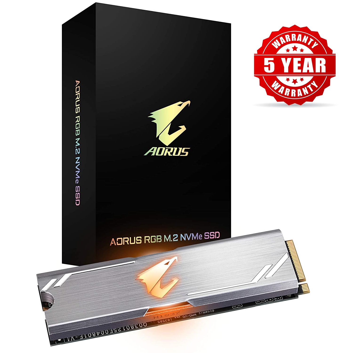 Gigabyte Aorus RGB 512GB 256GB NVMe SSD 2280 3D NAND PCIe - Main Image