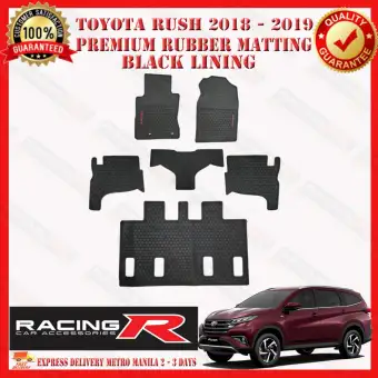Toyota Rush 2018 2019 G Variant 7 Seater Premium Rubber Matting Black Lining Car Accessories Made In Thailand