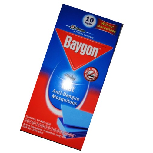 Baygon Mat Anti Dengue Mosquito 10 mats review and price