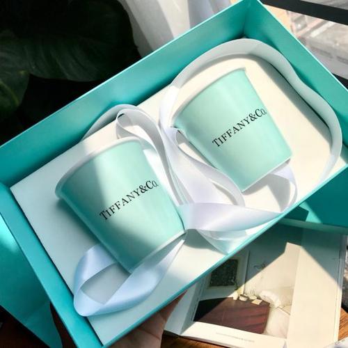 Luxury Classic Blue Ceramic Mug 2PCS Gift for Wedding