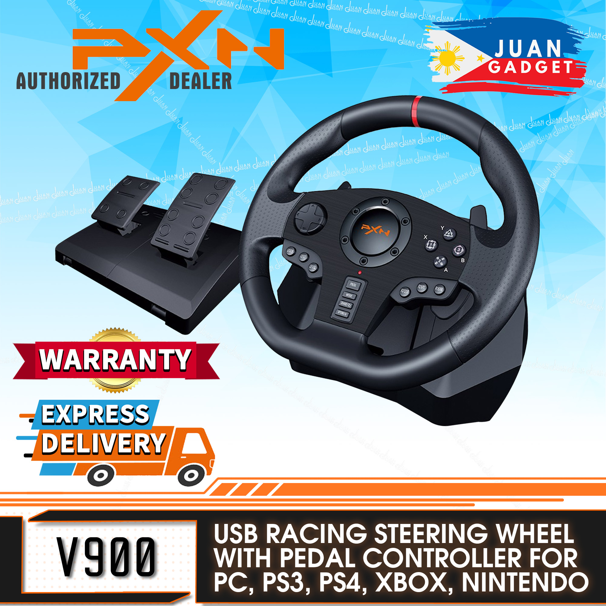 PXN V9 PC Steering Wheel Usb Car Sim racing wheel 270 900 Degree gaming steering wheel with Pedals and Shifter set for PS4 PS3 xbox one xbox seriesX S