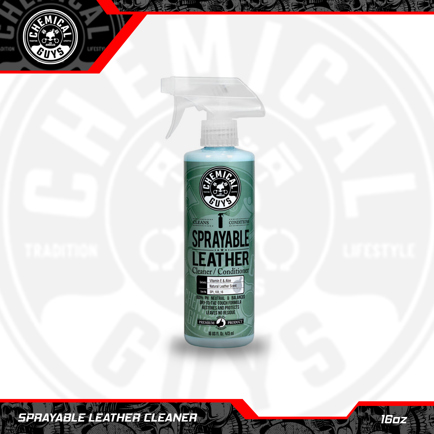 Chemical Guys Sprayable Leather Cleaner And Conditioner In One (16 Fl