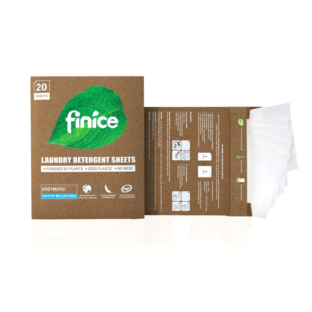 ROUGH & RAW, Finice Laundry Detergent Sheets Fresh Scent No Plastic