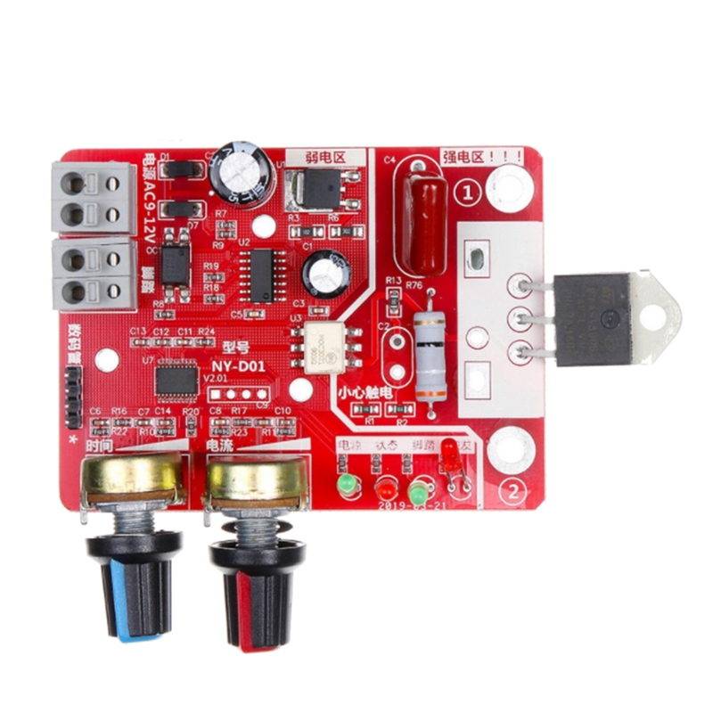 NY-D01 Spot Welder Control Board 40A 100A Digital Spot Welding Machine Time & Current Control Display Spot Welder