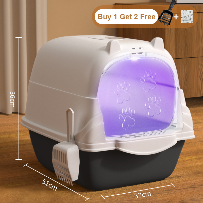 Cat Litter Box With Scoop Kitten Litter Box Cat Toilet Deodorization ...