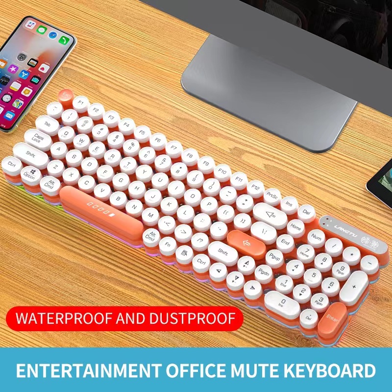 (THREE MODES WIRED+BLUETOOTH+WIRELESS USB) LANGTU FULL SIZE 102 KEYS