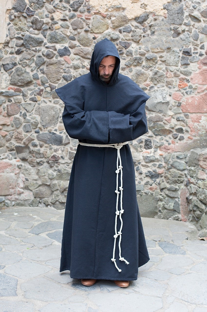 S-5XL Renaissance Monk Clergy Habit Scapular Friar Costume Religious ...