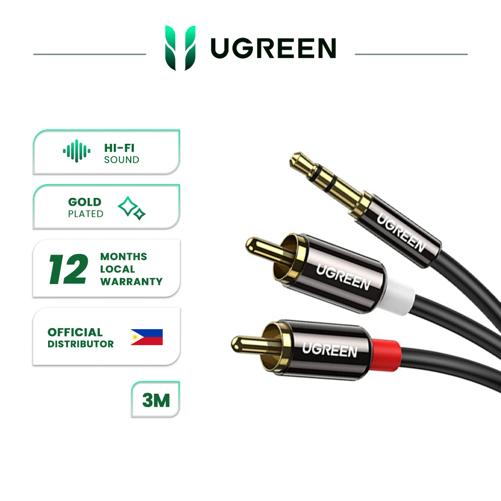 UGREEN Male Audio Jack to RCA Male Cable for Desktop