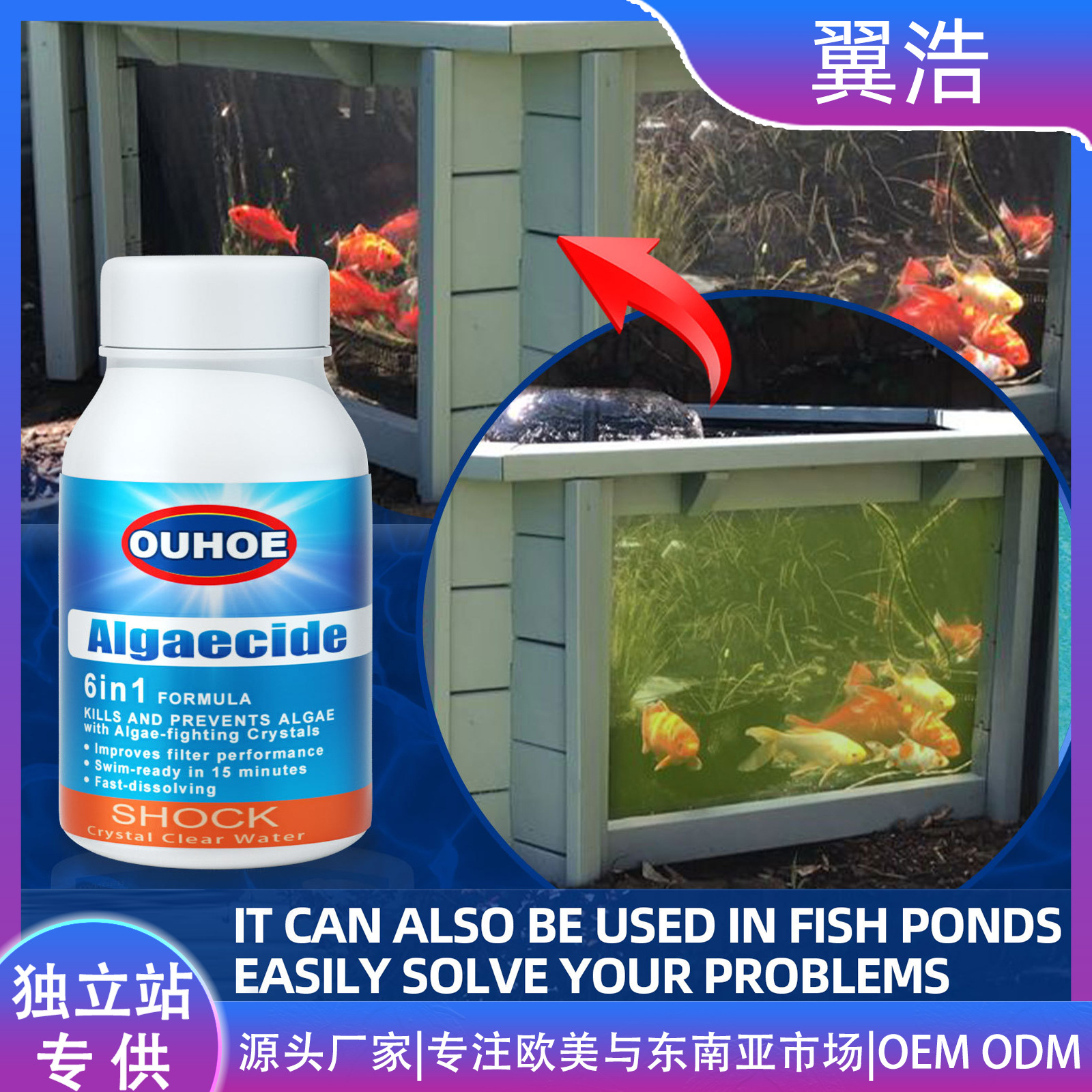 Algaecide Aquarium Water Quality Clarification Moss Removal Algae