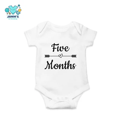Baby Onesies Five Months Old Milestone