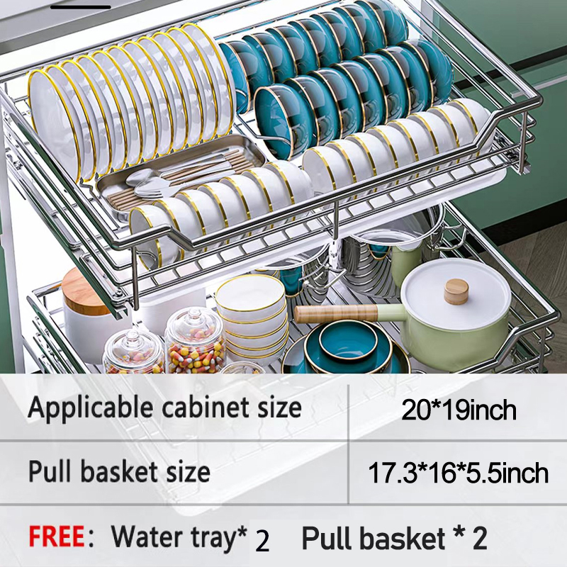 Pull Out Basket for Kitchen Multiple Inches Organizer