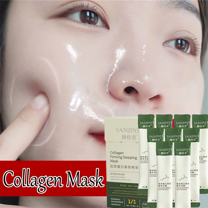 20Pcs/Box Yanjiayi collagen firming sleeping mask original Moisturizing