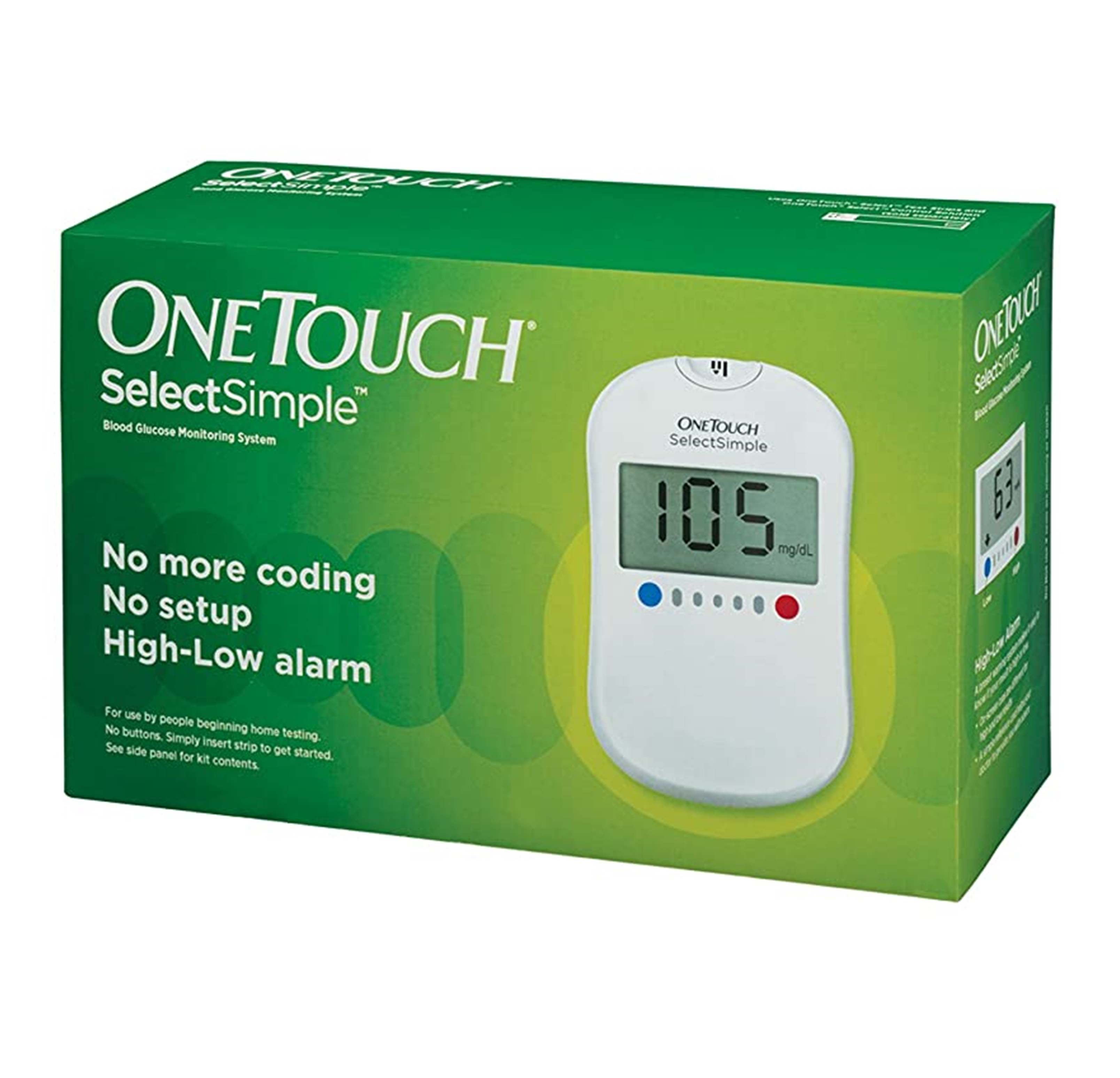 One Touch Select Simple Blood Glucose Monitoring System Complete set / One Touch Select Simple