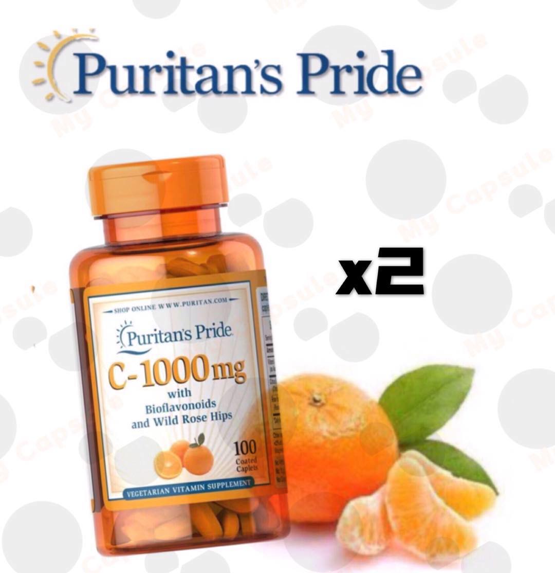 Jm 2bottle Puritans Pride Vitamin C Citrus Bioflavanoids Rose Hips 1000mg 100 Tablets Lazada Ph