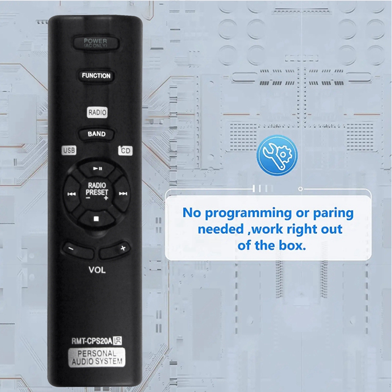 RMT-CPS20A RMTCPS20A Replace Remote Control for Sony Personal Audio System ZS-PS20CP