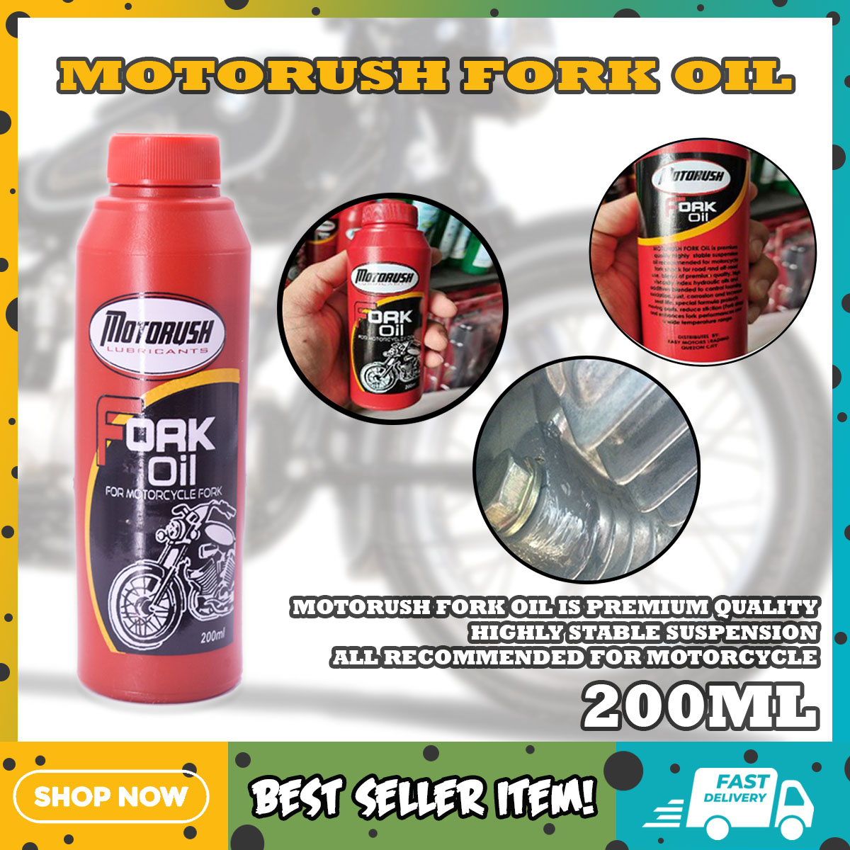 Glorious Motorush Lubricants Fork Oil For Motorcycle 200ML Lazada PH