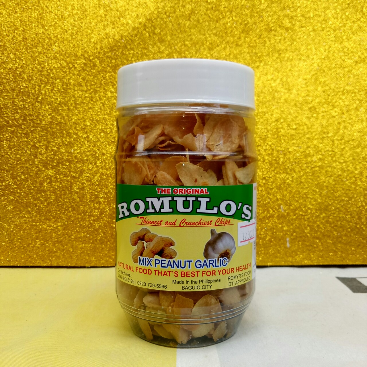 Baguio Pasalubong Romulo's Mix Peanut Garlic Chips, Baguio Products