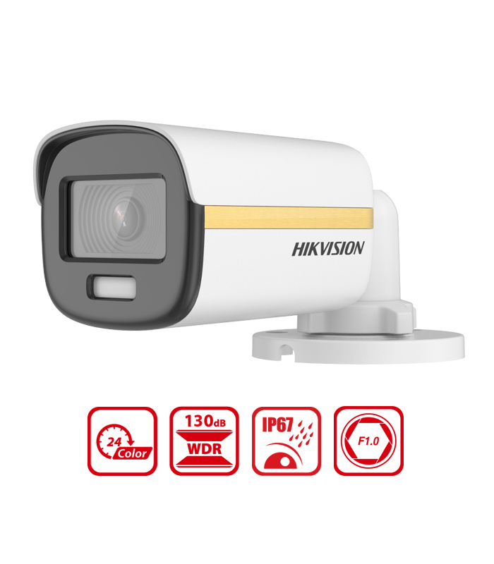 hikvision DS2CE10DF3TPF 2 MP ColorVu Fixed Mini Bullet Camera