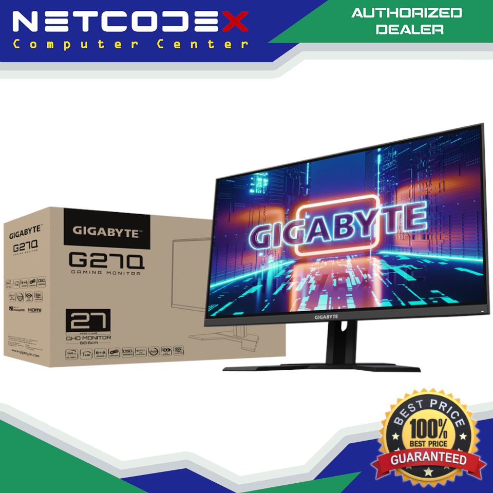 GIGABYTE G27Q 27 144Hz 1440P Gaming Monitor IPS Display 