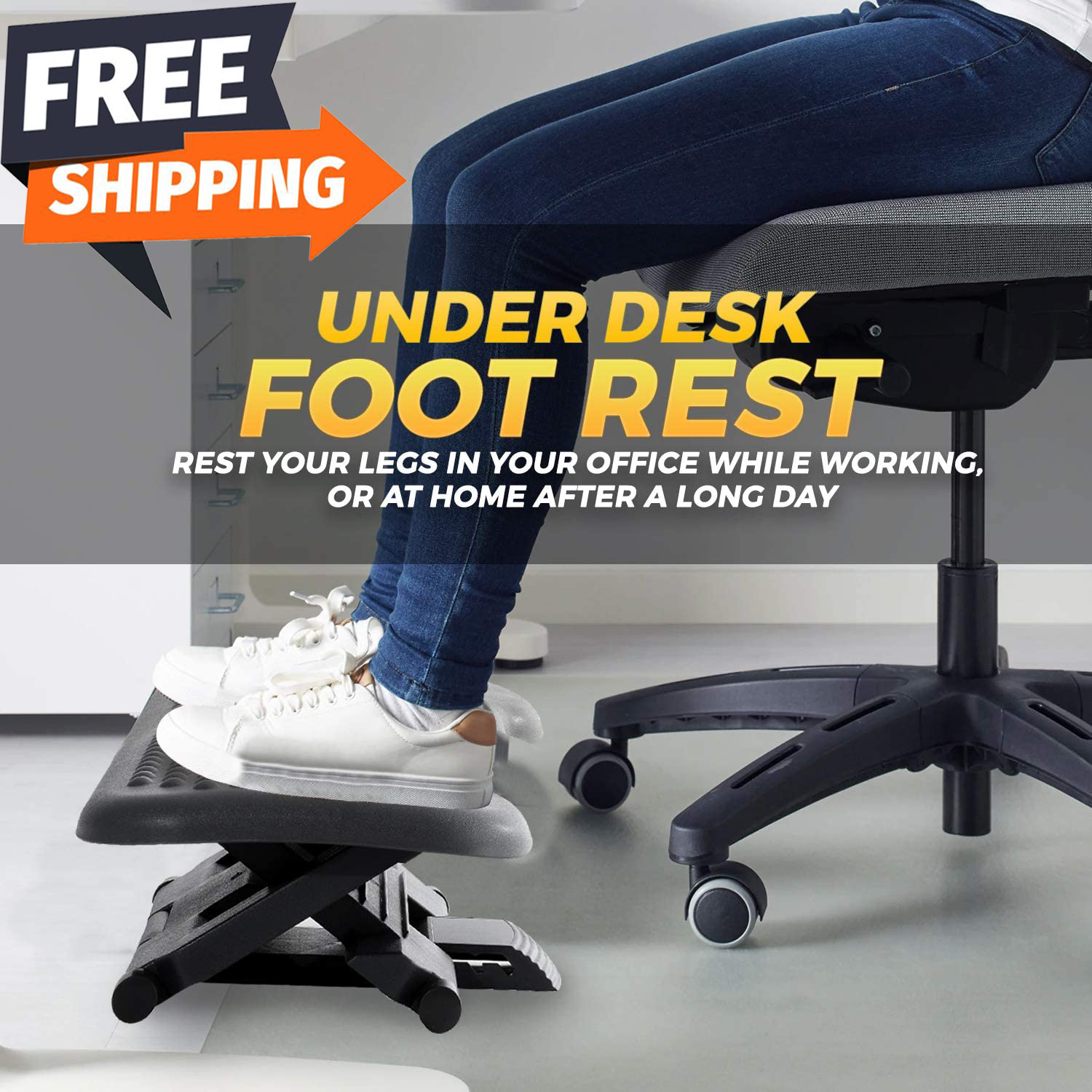 Foot Rest Under Desk for Office,Foot Stool Under Desk for Gaming  Chair,Ergonomic Under Desk Foot Rest for Back & Hip Pain Relief - AliExpress