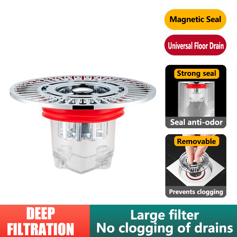 Shower Floor Drain Backflow Preventer - Anti-Odor Plug, Silicone Sewer Core - View #2