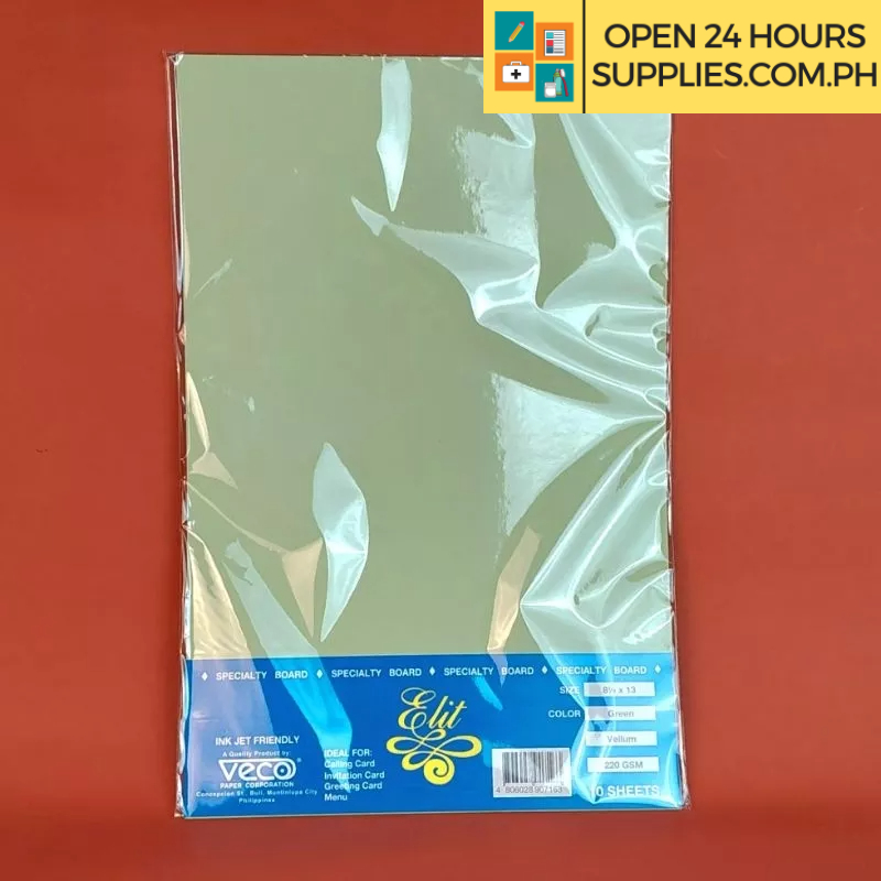 Specialty Board (Elit) Vellum Board Long 220gsm 10s Green Specialty