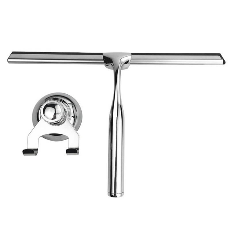Shower Squeegee, Stainless Steel Squeegee Shower Cleaner for Shower Doors, Bathroom, Window and Car Glass