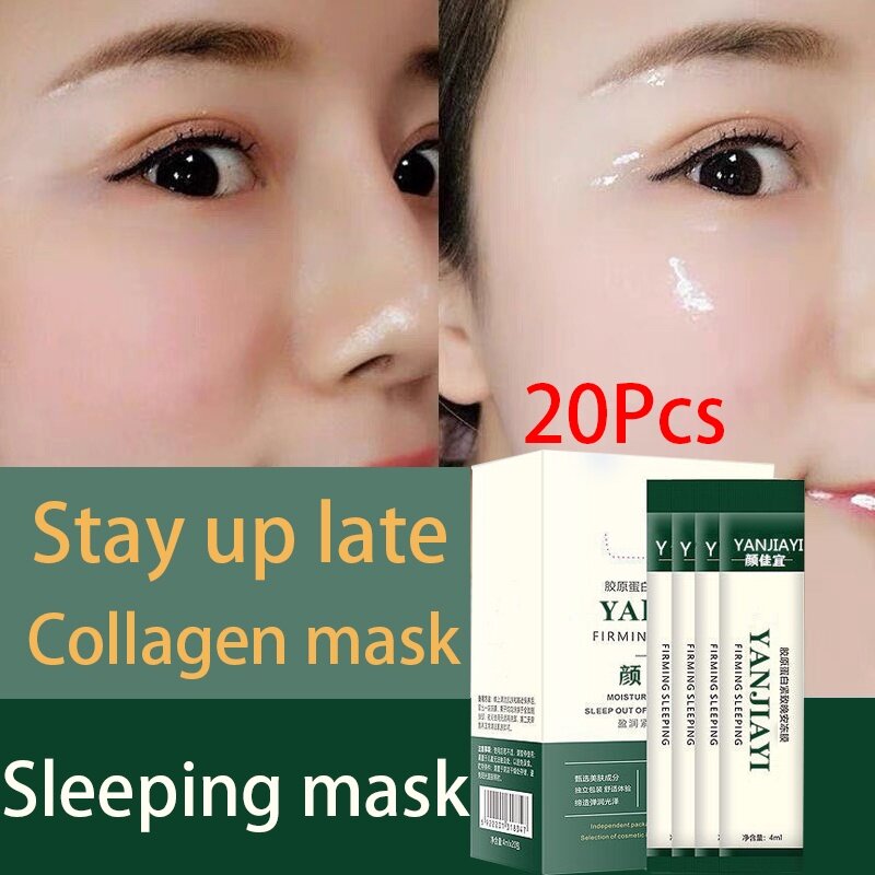 20Pcs/pack Yanjiayi Collagen Jelly Sleeping Mask Firming mask Anti