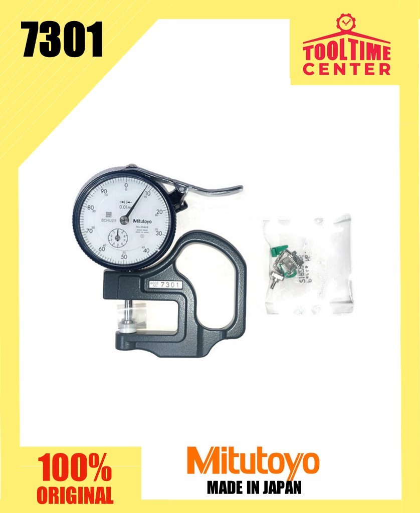 Mitutoyo Dial Thickness Gage Range: 10mm Model:7301 Made in Japan