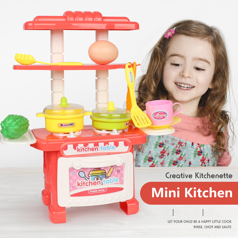 Cartoon Cute Mini Kitchen Set Toys For Kids Play Cooking kitchen Toys For Girls 47 pcs toys 03