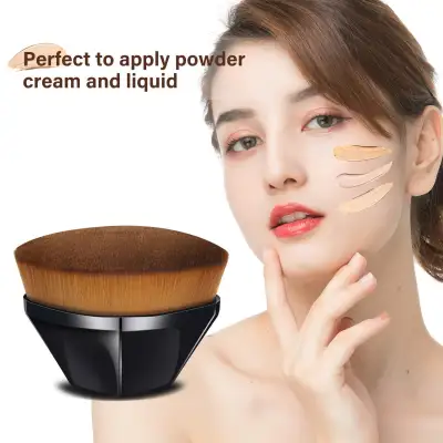 Jia Tu Foundation Makeup Brush Face Blush Liquid Powder Foundation Brush for Blending Liquid, Cream or Flawless Powder Cosmetics with Bonus Protective Case