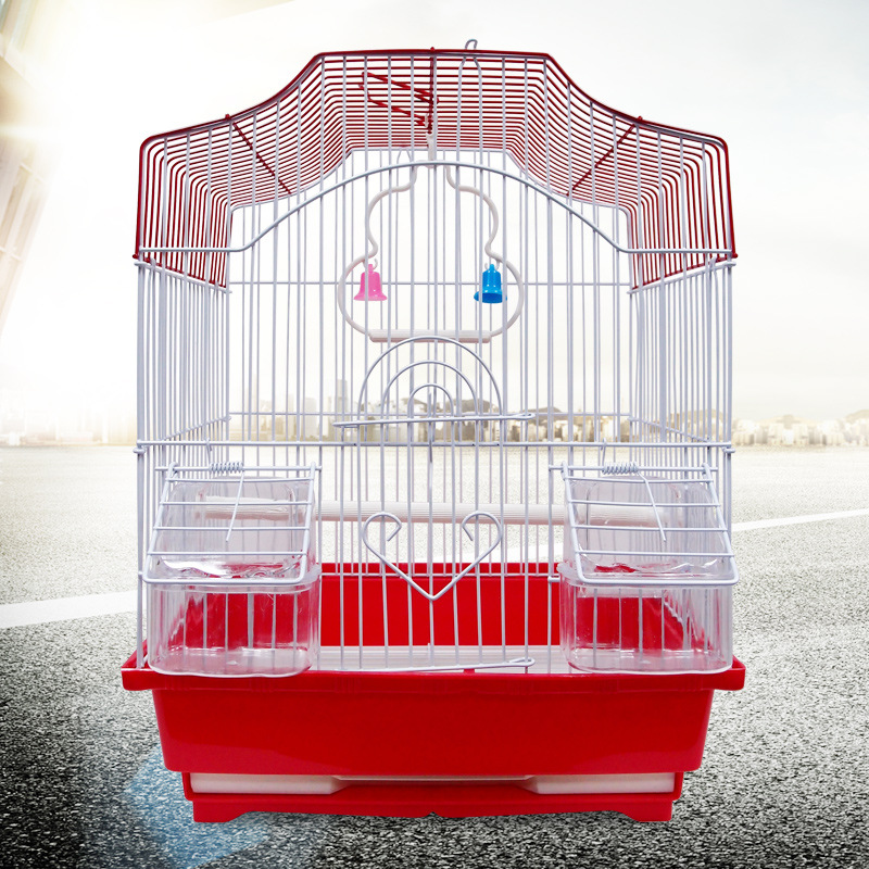 J14070001 201# Bird Cage Small Round Bird Cage Complete Set With Feeder ...
