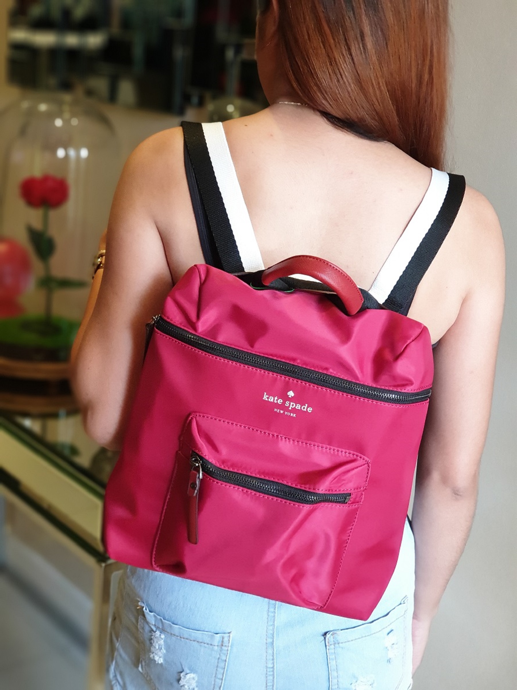 That's The Spirit Convertible Kate Spade Backpack - Dark Red | Lazada PH