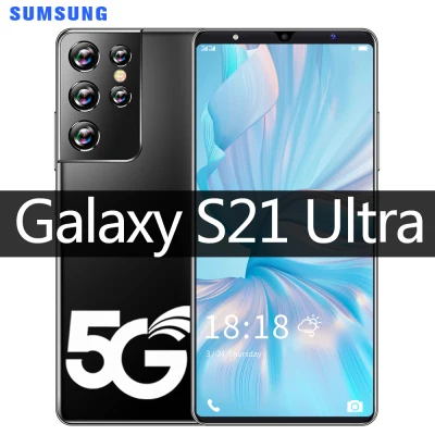 SUNSUNG Cellphone Sale Original Galaxy S21 Ultra 5G Android Phone 8+256GB ROM 6.1Inch Big Screen Support Wifi/Bluetooth/Dual Cards 5000mAH Battery Smartphone CP Gaming Phone Smart Legit Mobile