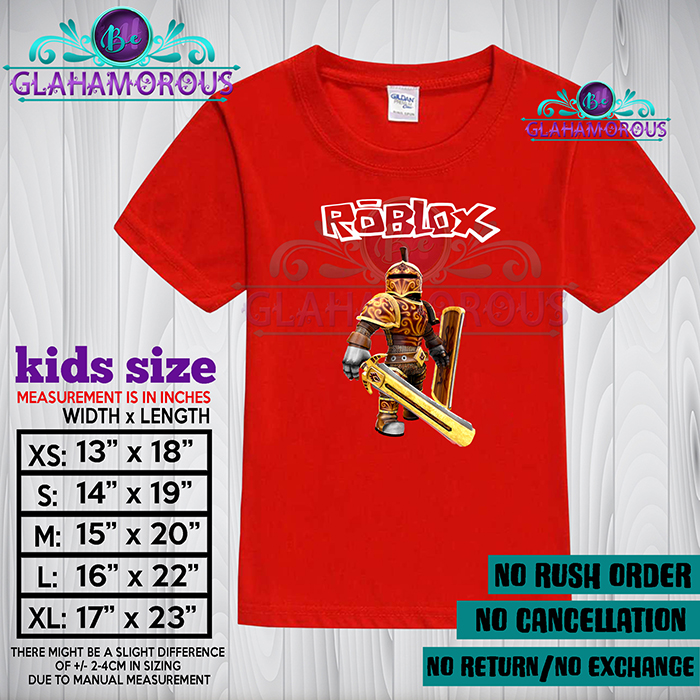 100 Cotton Kids Shirt Roblox Knight Gaming Shirt Best Seller Ootd Fashionable Boys Girls Unisex Birthday Christmas Gift Top Printed Vinyl Statement - roblox red knight shirt