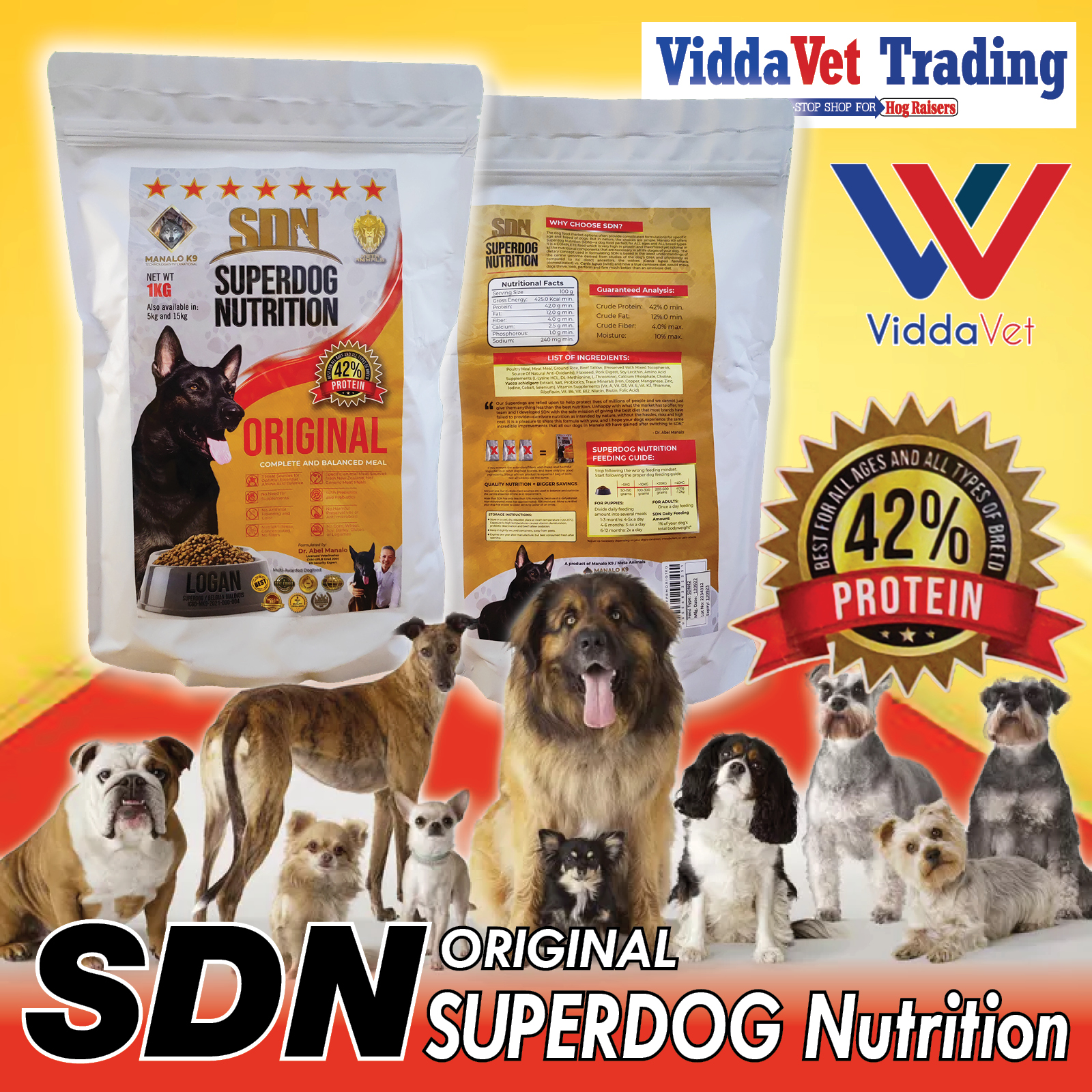 1 kg original super dog SDN Meta Animals SDN Dog Food Original 1 kg SDN ...