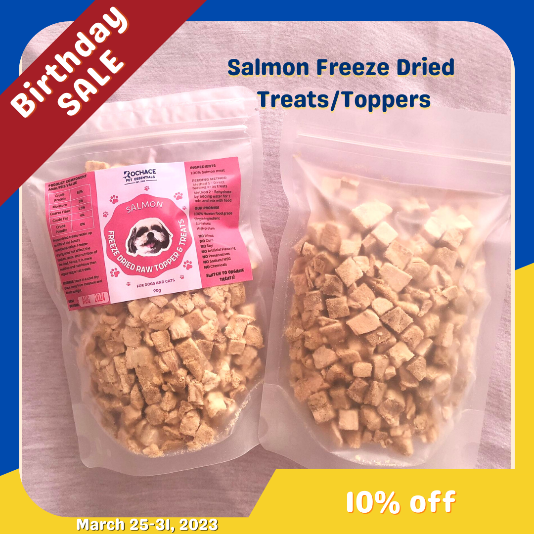 Freeze Dried Salmon Treats and Meal Topper for Dogs and Cats Healthy