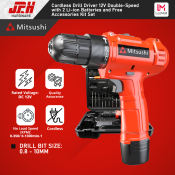 Mitsushi Cordless Drill Driver with 2 Li-ion Batteries and Accessories