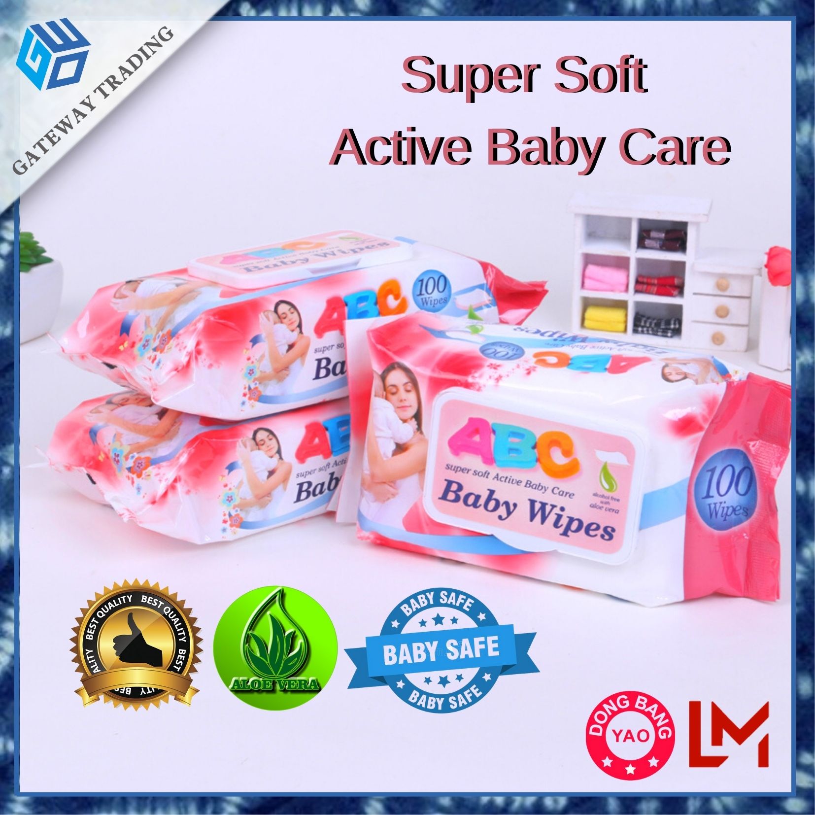 Gateway Trading 1 Pack/ 3 Packs Dong Bang Yao ABC Wipes Alcohol Free